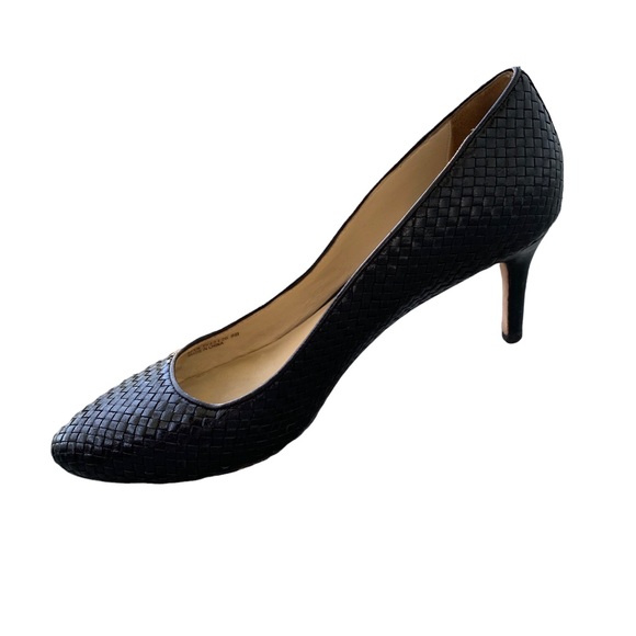 Cole Haan Collection Woven Leather Pumps Shoes Classic Style Size 9 Black - Picture 7 of 9